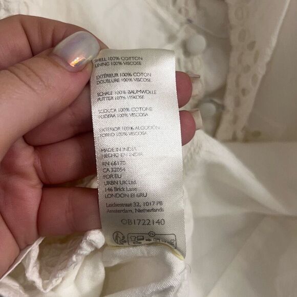 ✨FREE PEOPLE Vanda Cotton Mini Sz Medium Dress✨ - Picture 12 of 13